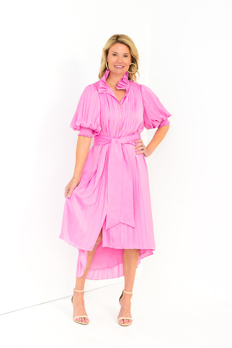 Rowan Dress in Fuchsia Pink