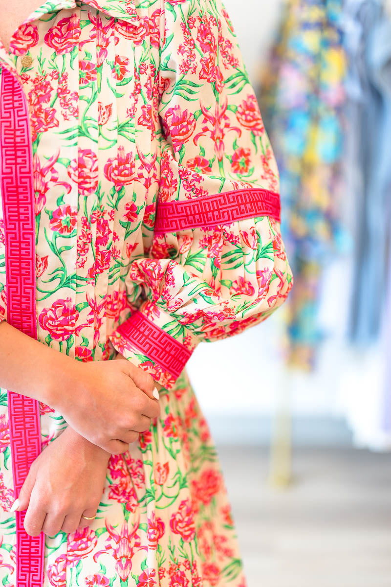 FINAL SALE Delany Dress in Garden Cheetah