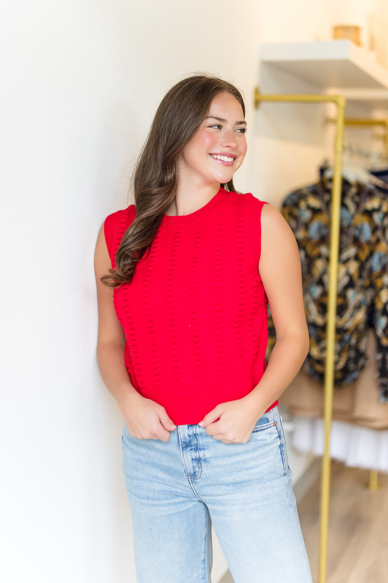 Textured Sweater Vest