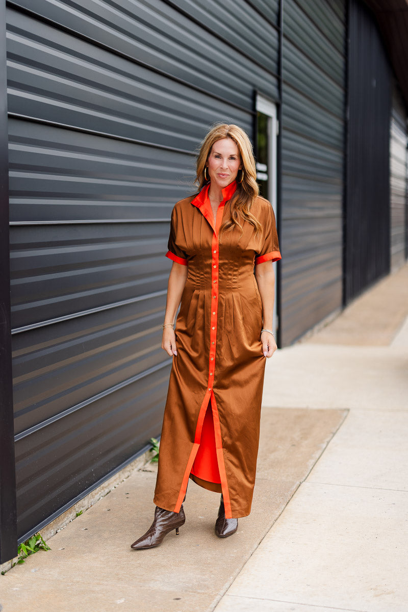 Georgia Dress In Mocha