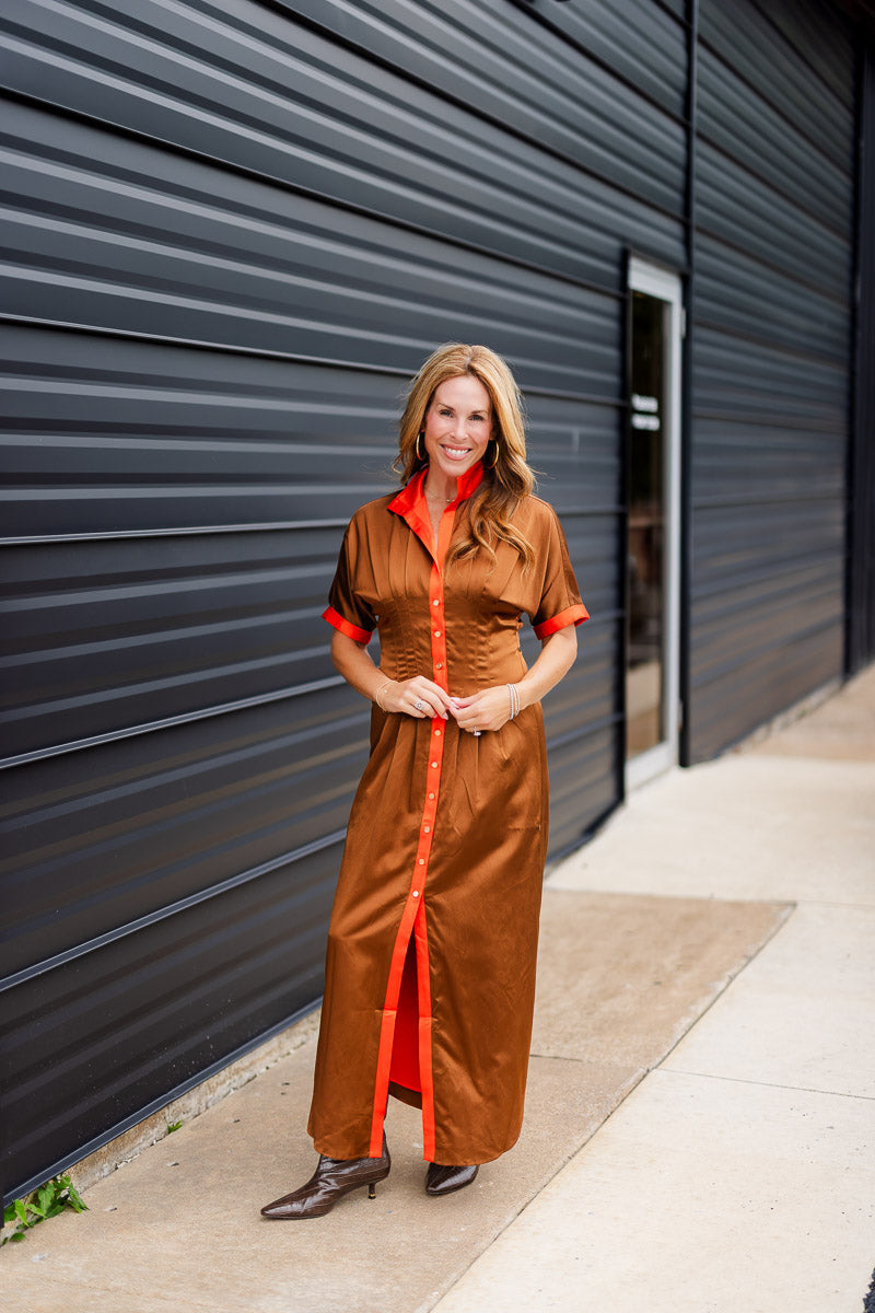 Georgia Dress In Mocha