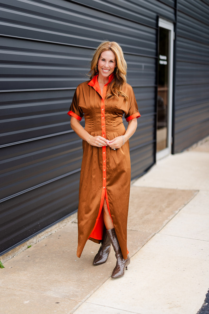 Georgia Dress In Mocha