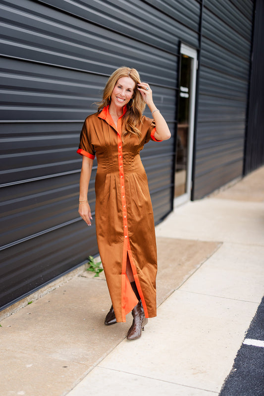 Georgia Dress In Mocha