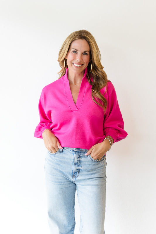 Lolli Sweater in Fuchsia Fedora