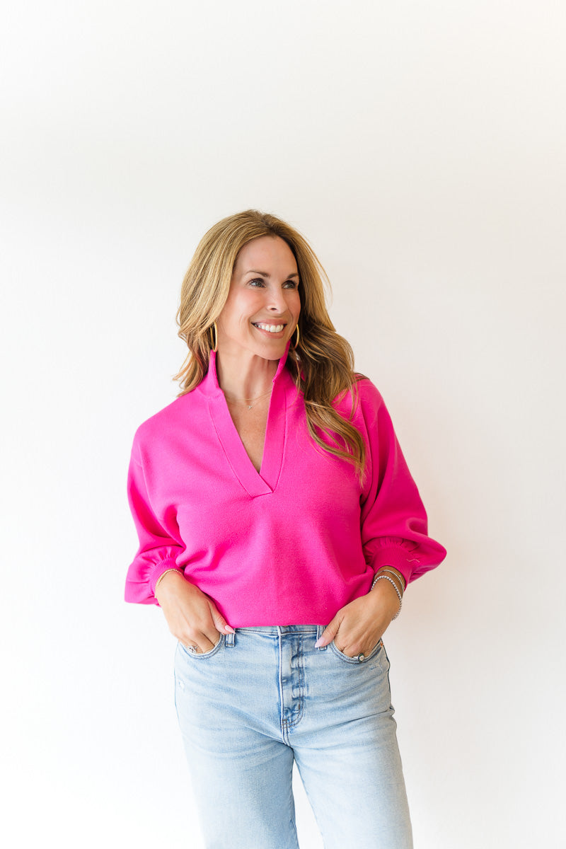 Lolli Sweater in Fuchsia Fedora