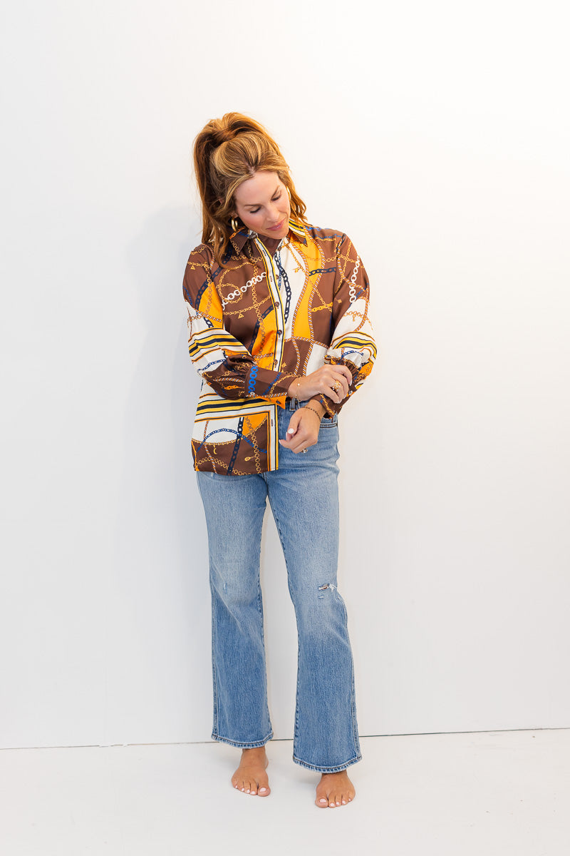 FINAL SALE Sadie Top in Equestrian