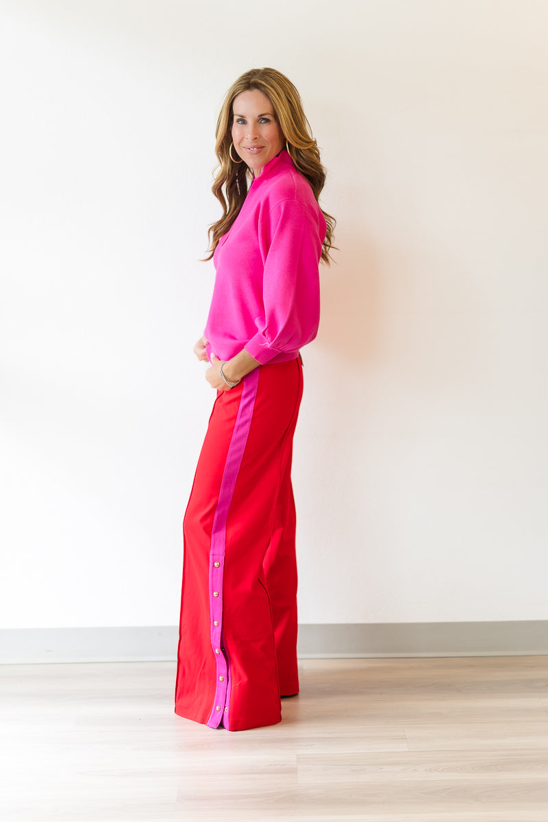 Paisley Pant in High Risk Red