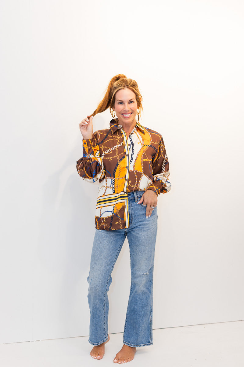FINAL SALE Sadie Top in Equestrian
