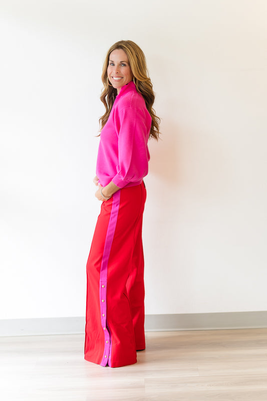 Paisley Pant in High Risk Red