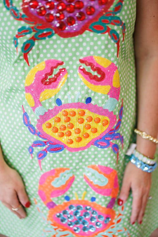 Isla Crab Polka Dot Dress