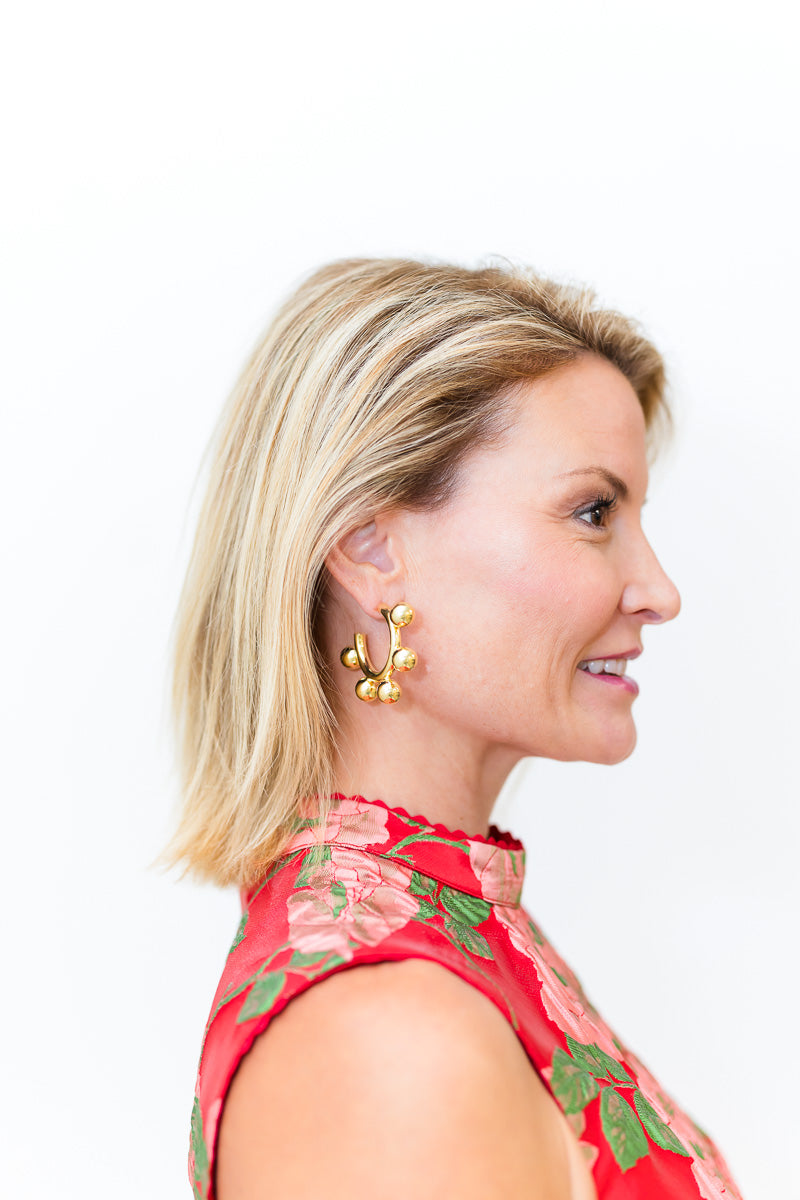 FINAL SALE Tricia Top in Red Rose