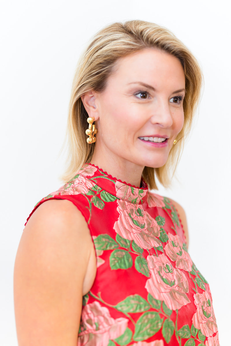 FINAL SALE Tricia Top in Red Rose