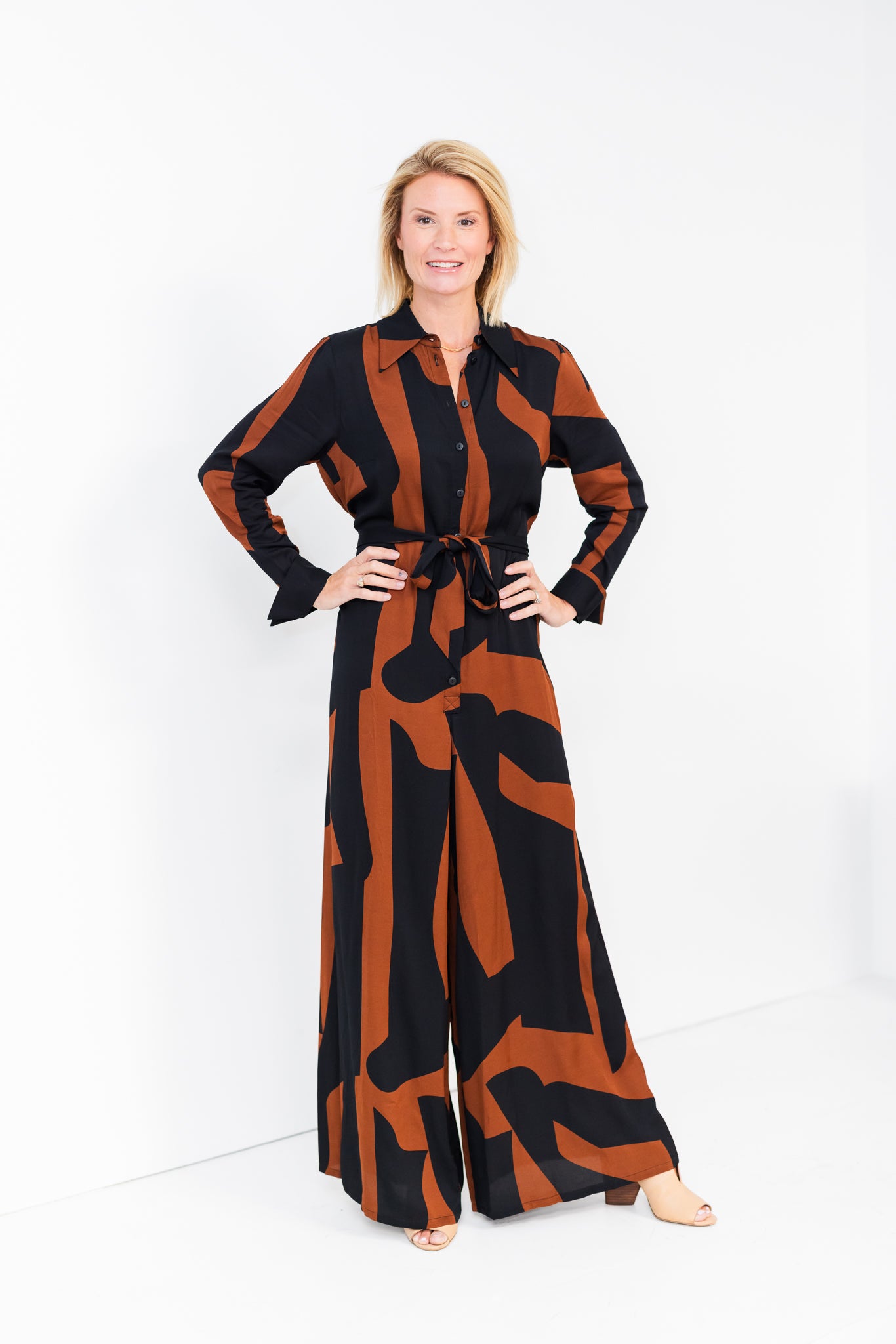 Final Sale Calista Jumpsuit in Mocha Brown