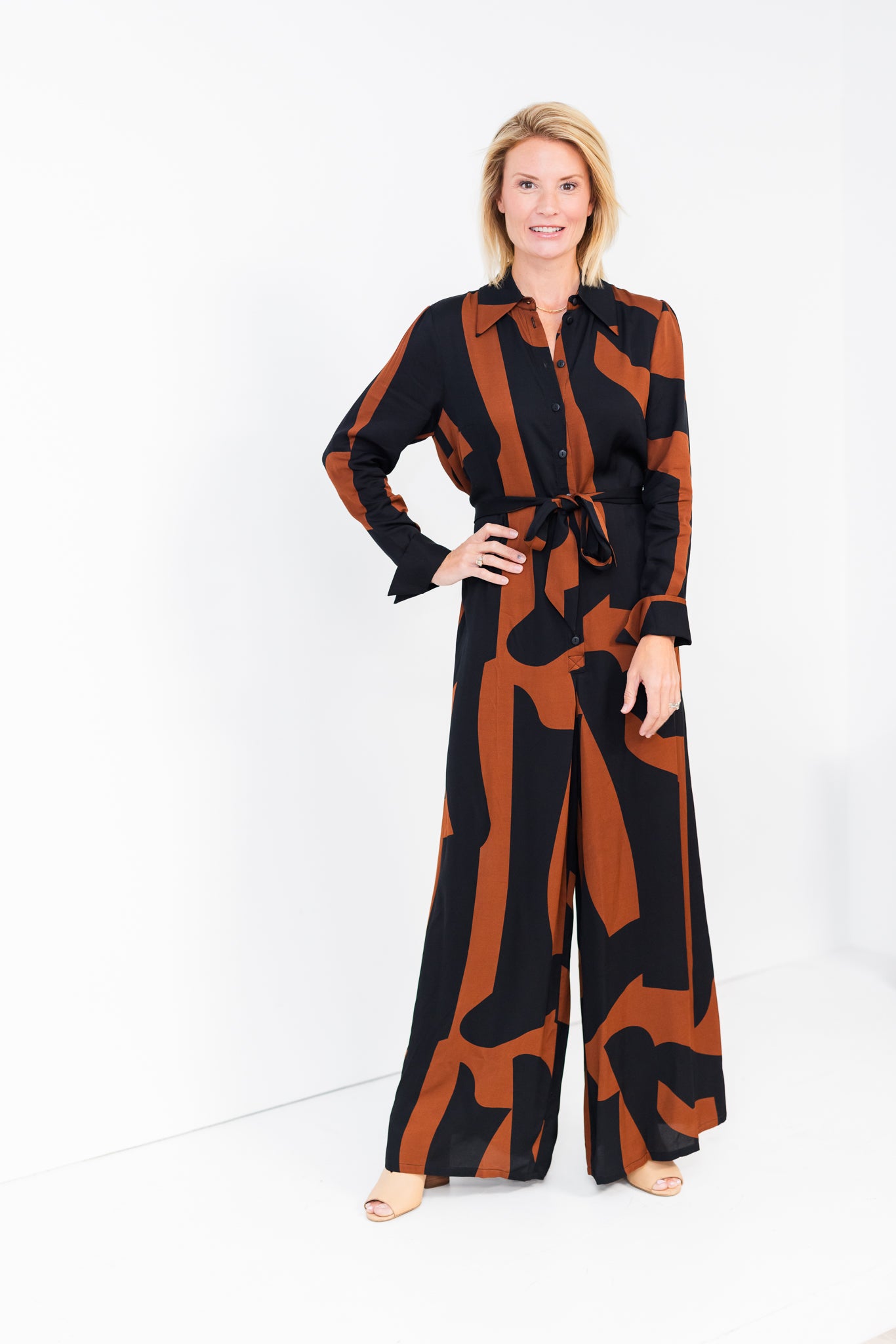 Final Sale Calista Jumpsuit in Mocha Brown