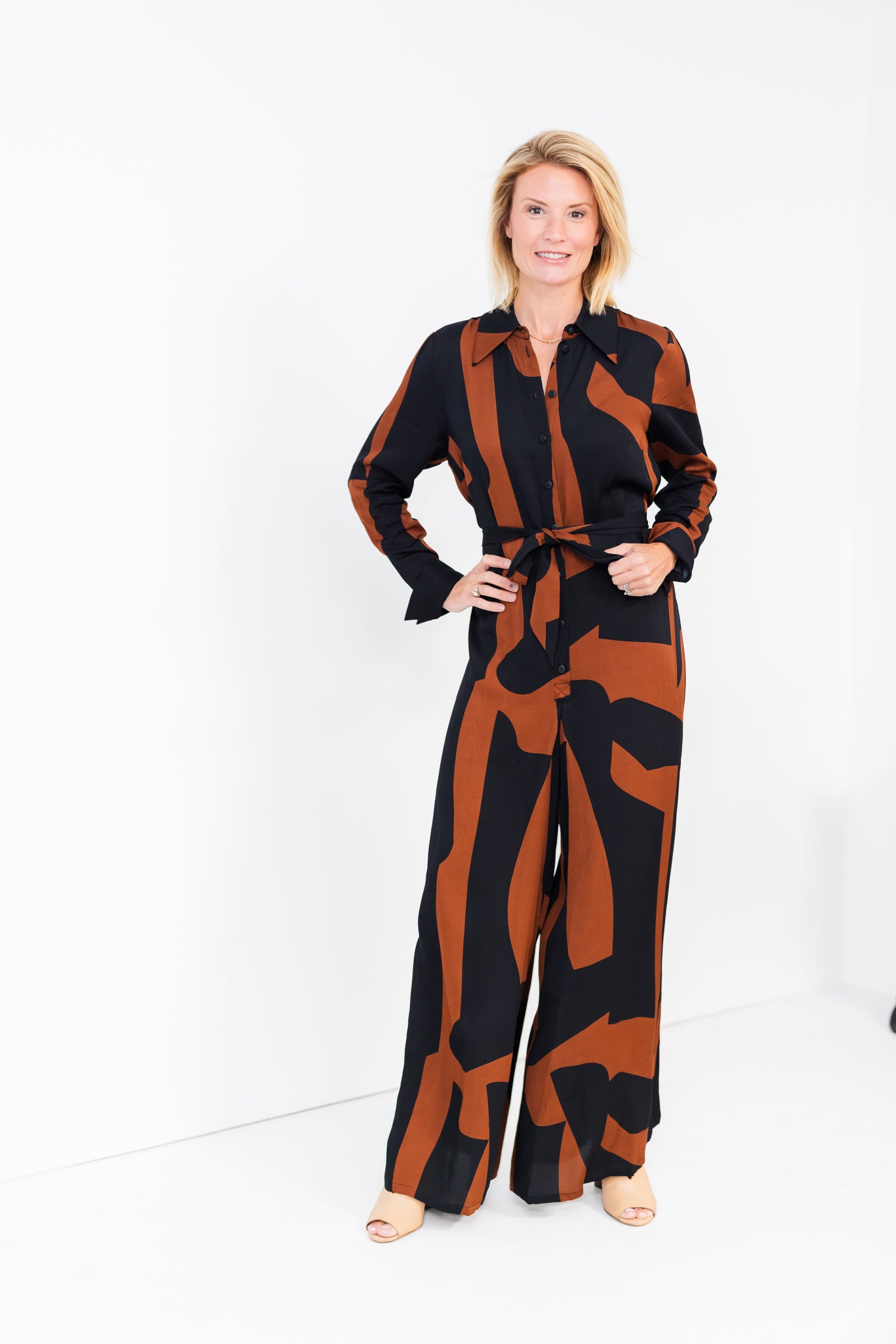 Final Sale Calista Jumpsuit in Mocha Brown