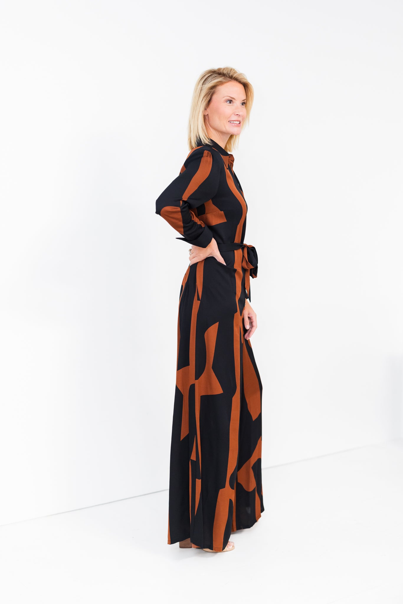 Final Sale Calista Jumpsuit in Mocha Brown