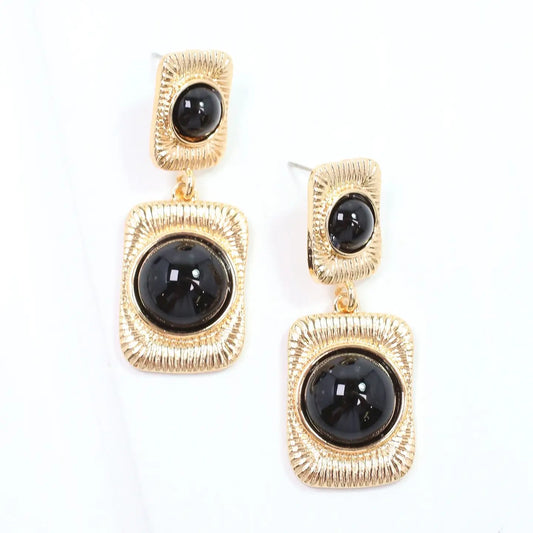 Black Giovonnie Pearl Drop Earring