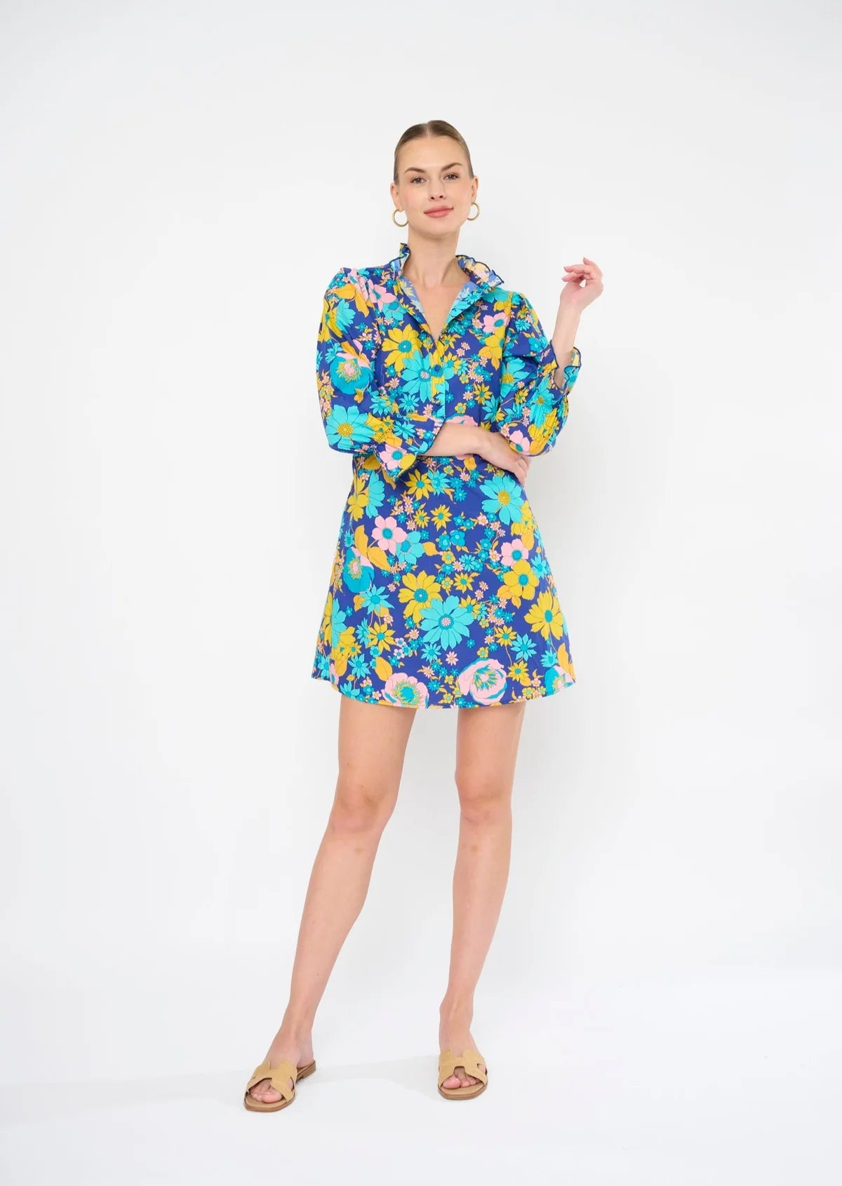 FINAL SALE Adelina Dress in Cheery Blue