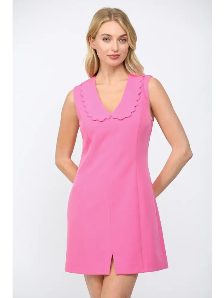 Scalloped Peter Pan Collar Dress