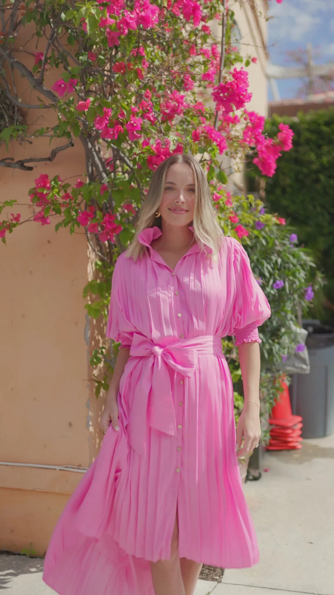 FINAL SALE Rowan Dress in Fuchsia Pink