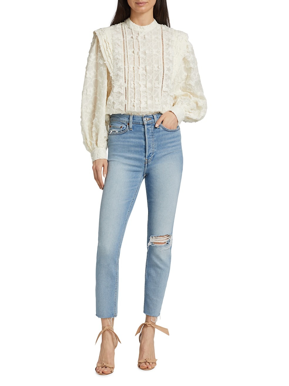 Ivory 3D Star Blouse