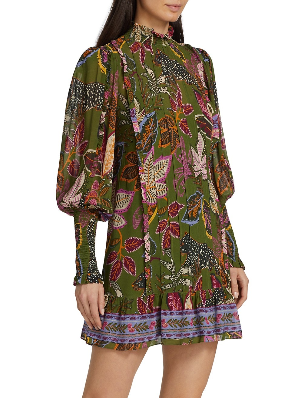 Wild Jungle Green Mini Dress