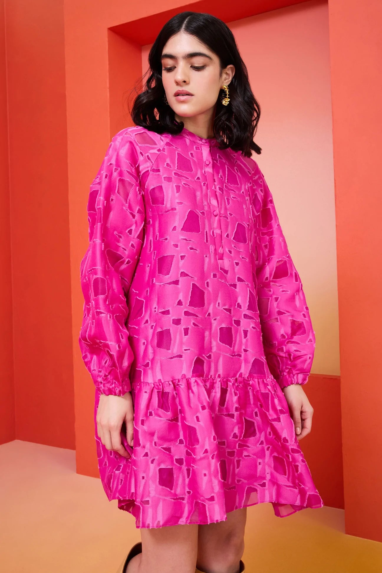 Retta Dress in Raspberry