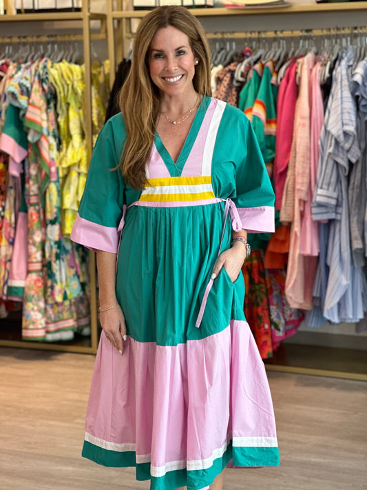 Darcy Dress in Peacock