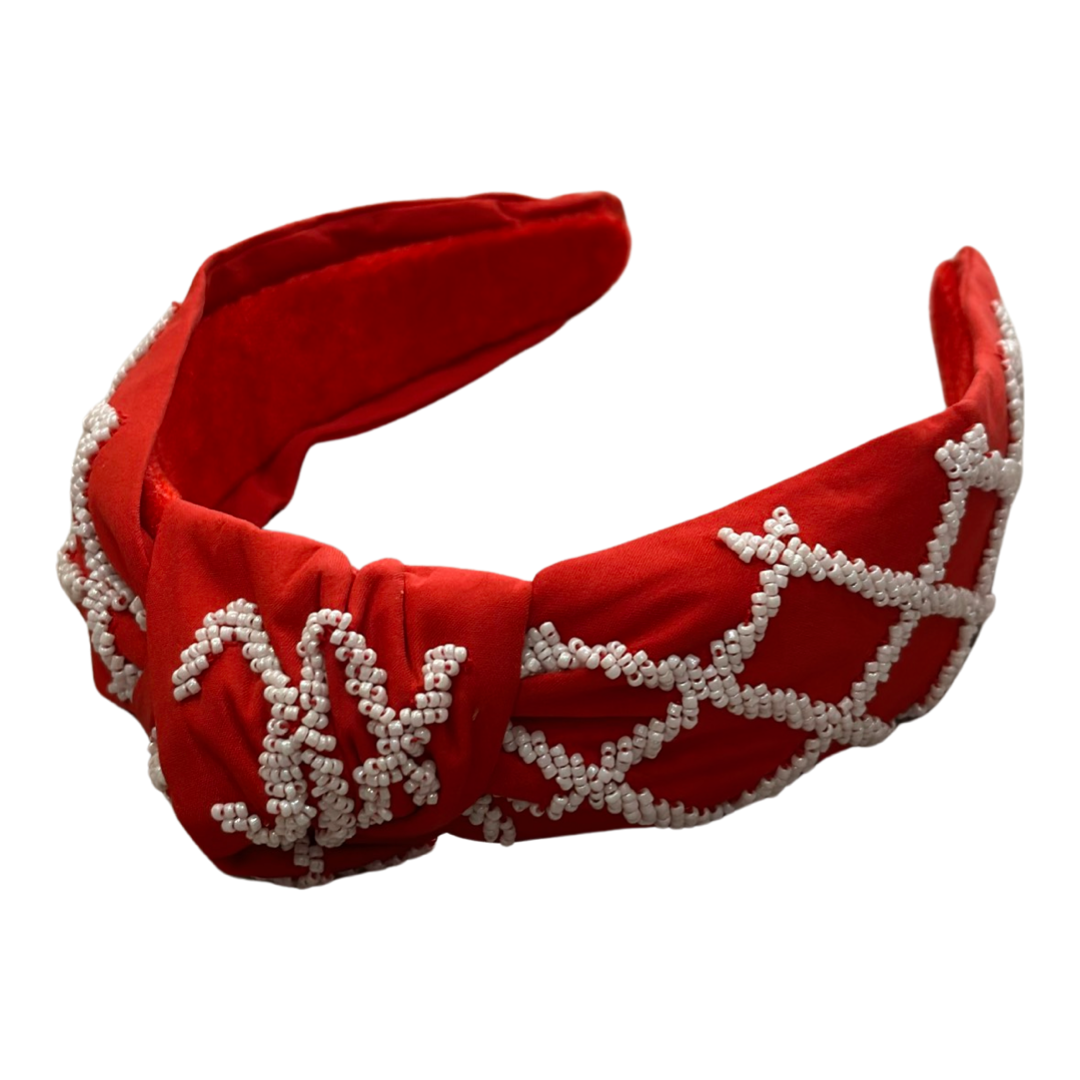 Game Day Headband - Red and White
