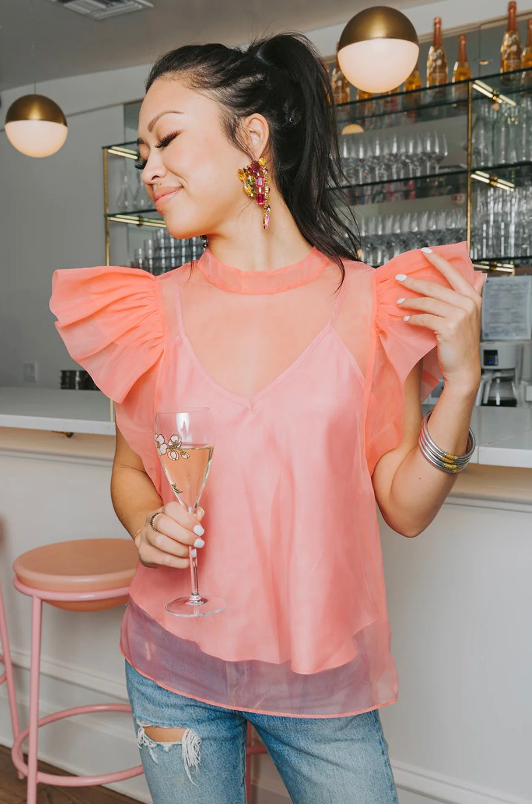 Kaycee Top in Salmon