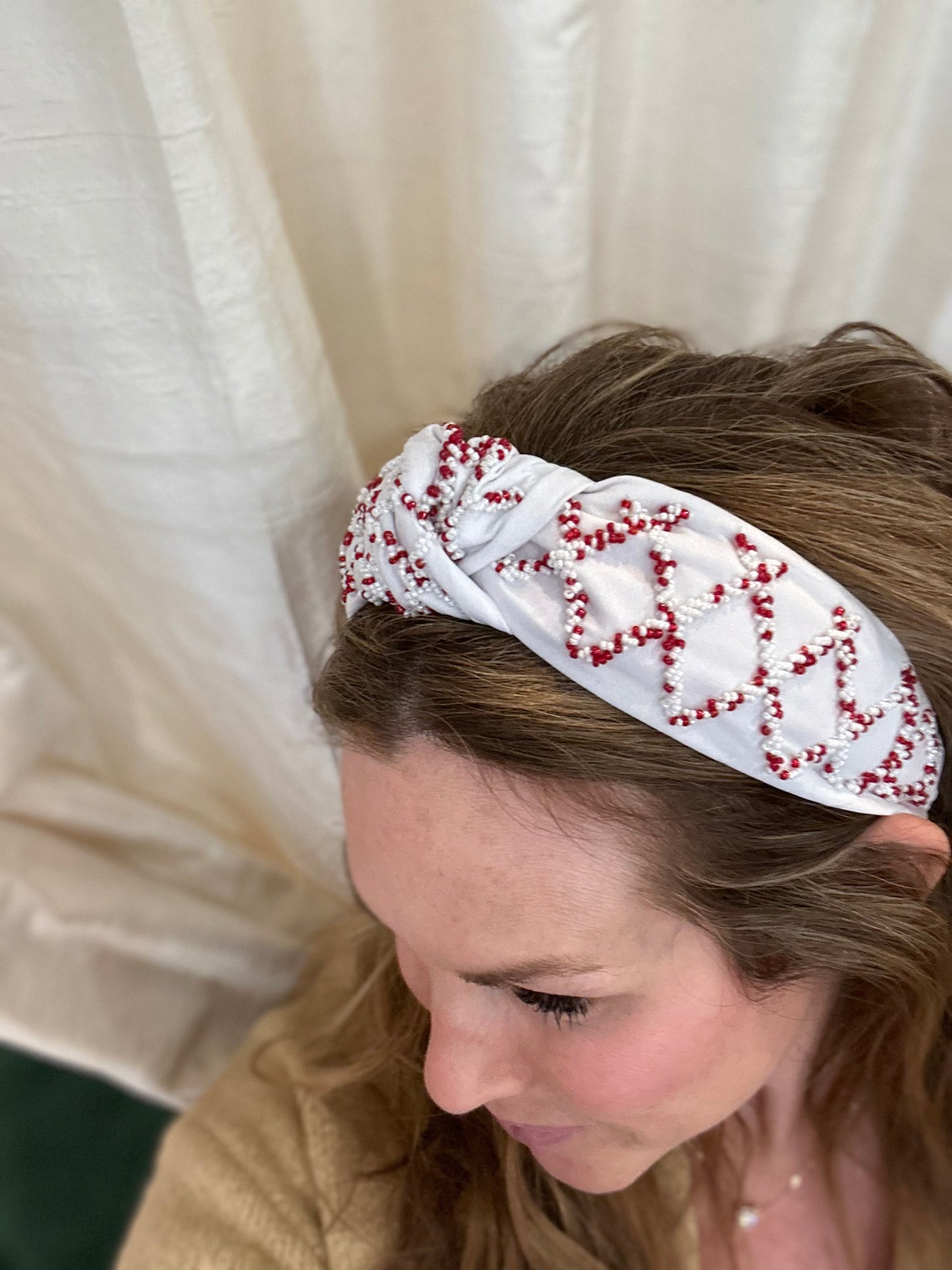 White and Red Sprinkle Headband