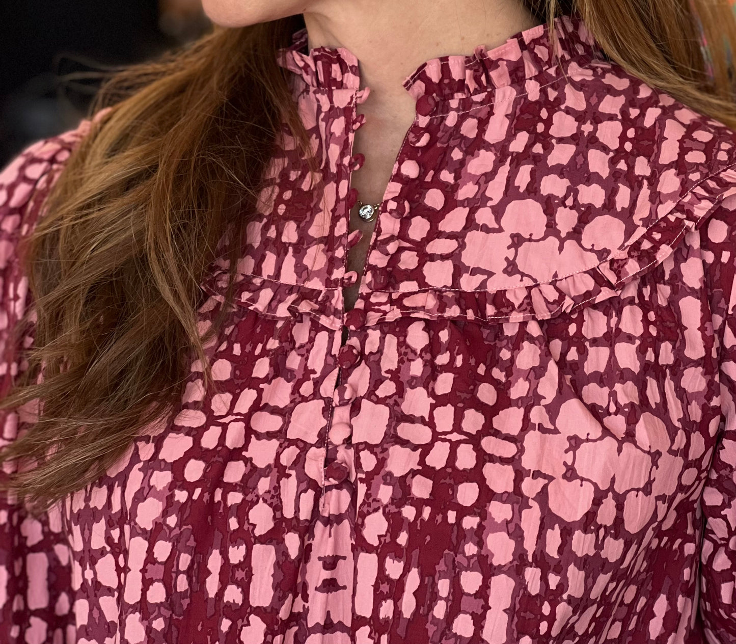 Ella Dress in Blushberry Croc