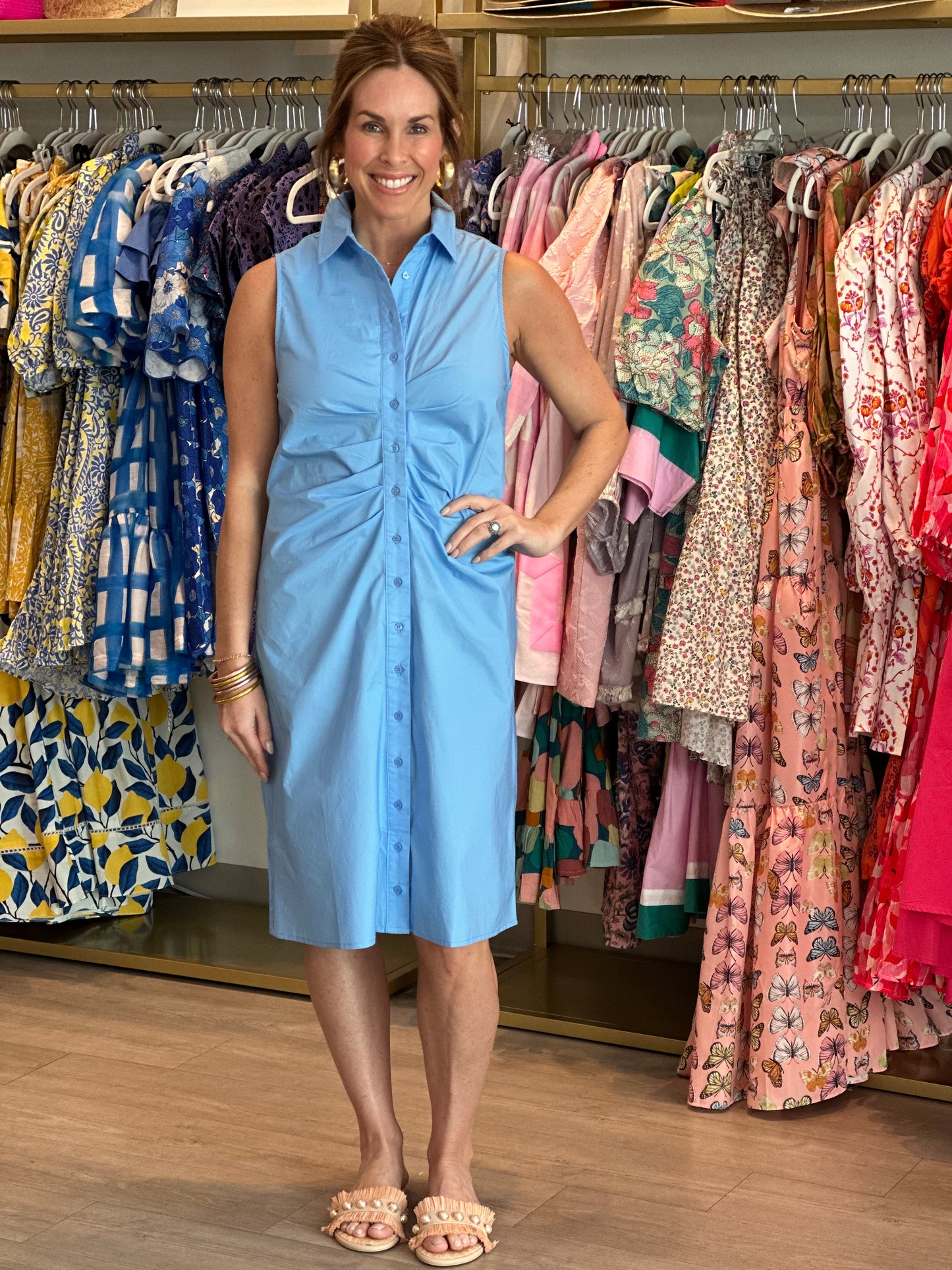 The Ashley Dress in Blue