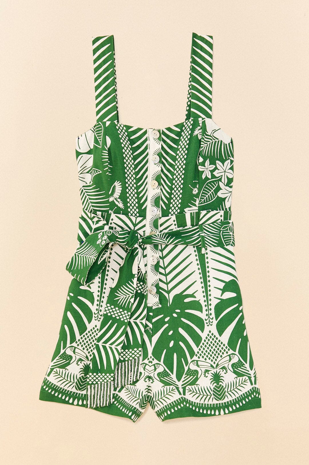 Macaw Elegance Off White Romper
