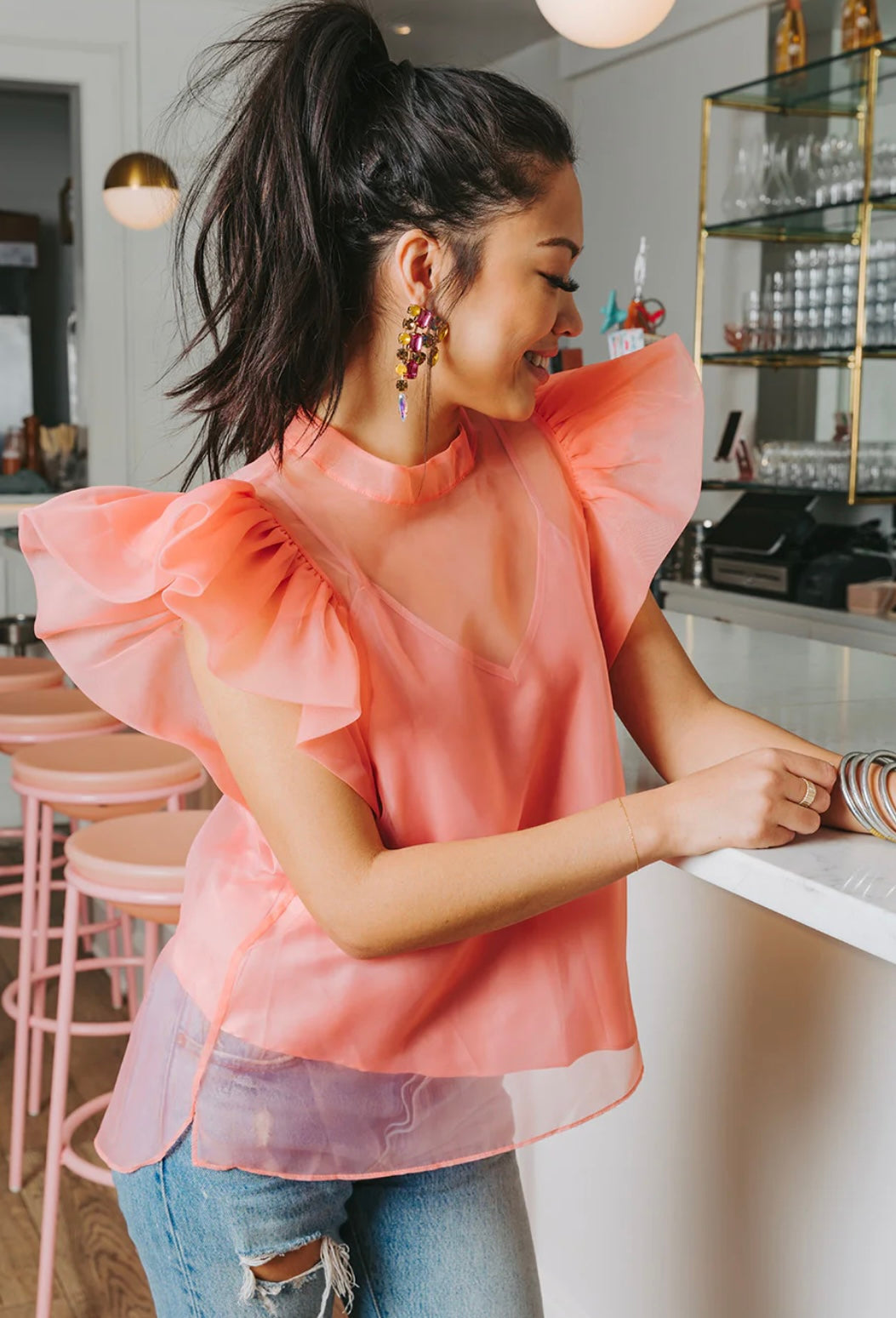 Kaycee Top in Salmon