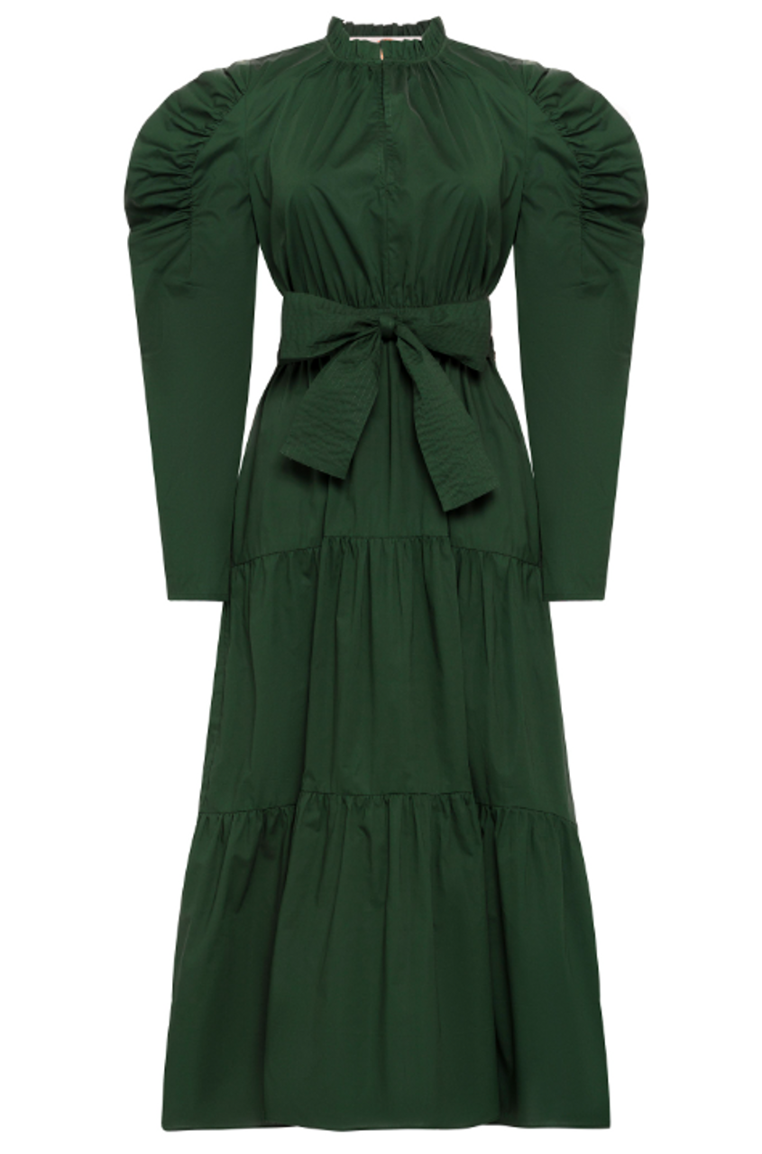 Elizabeth Midi Dress in Emerald