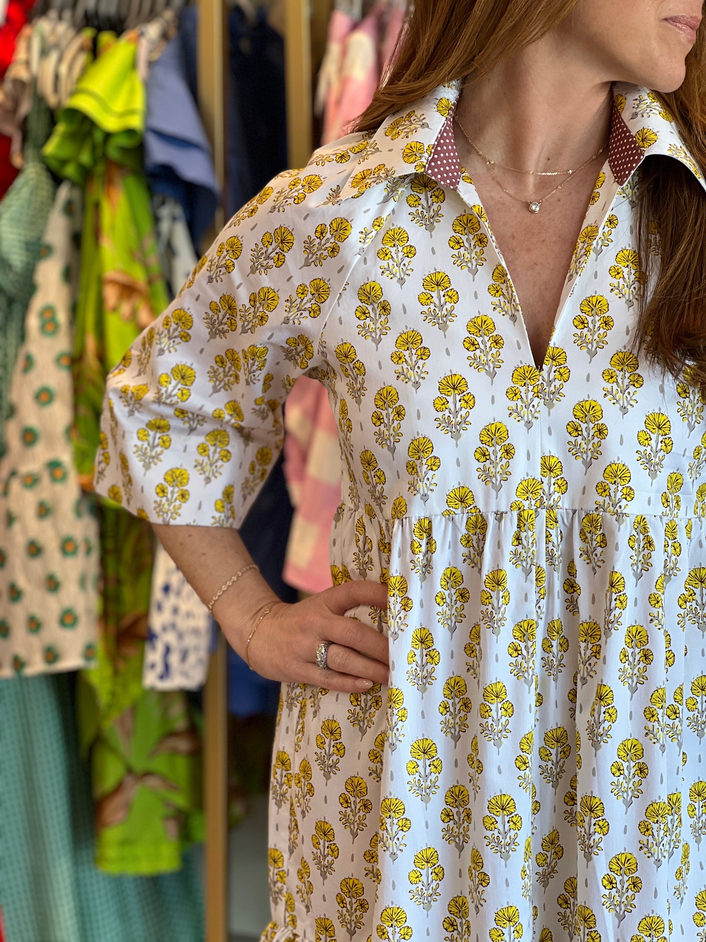 Marni Dress in Canary Florette
