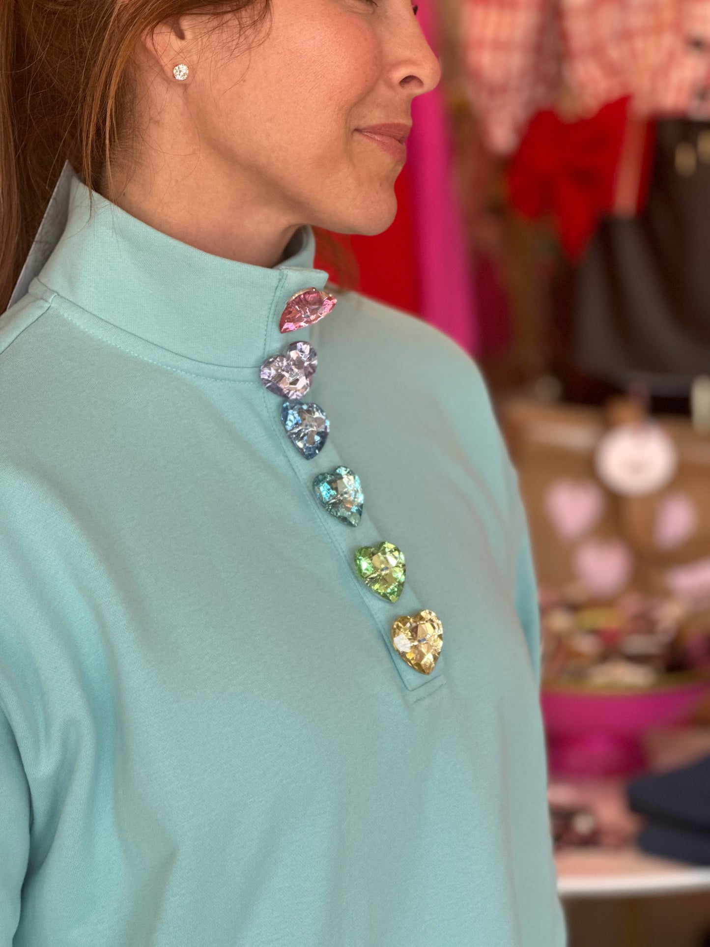 Aqua Heart Sweatshirt