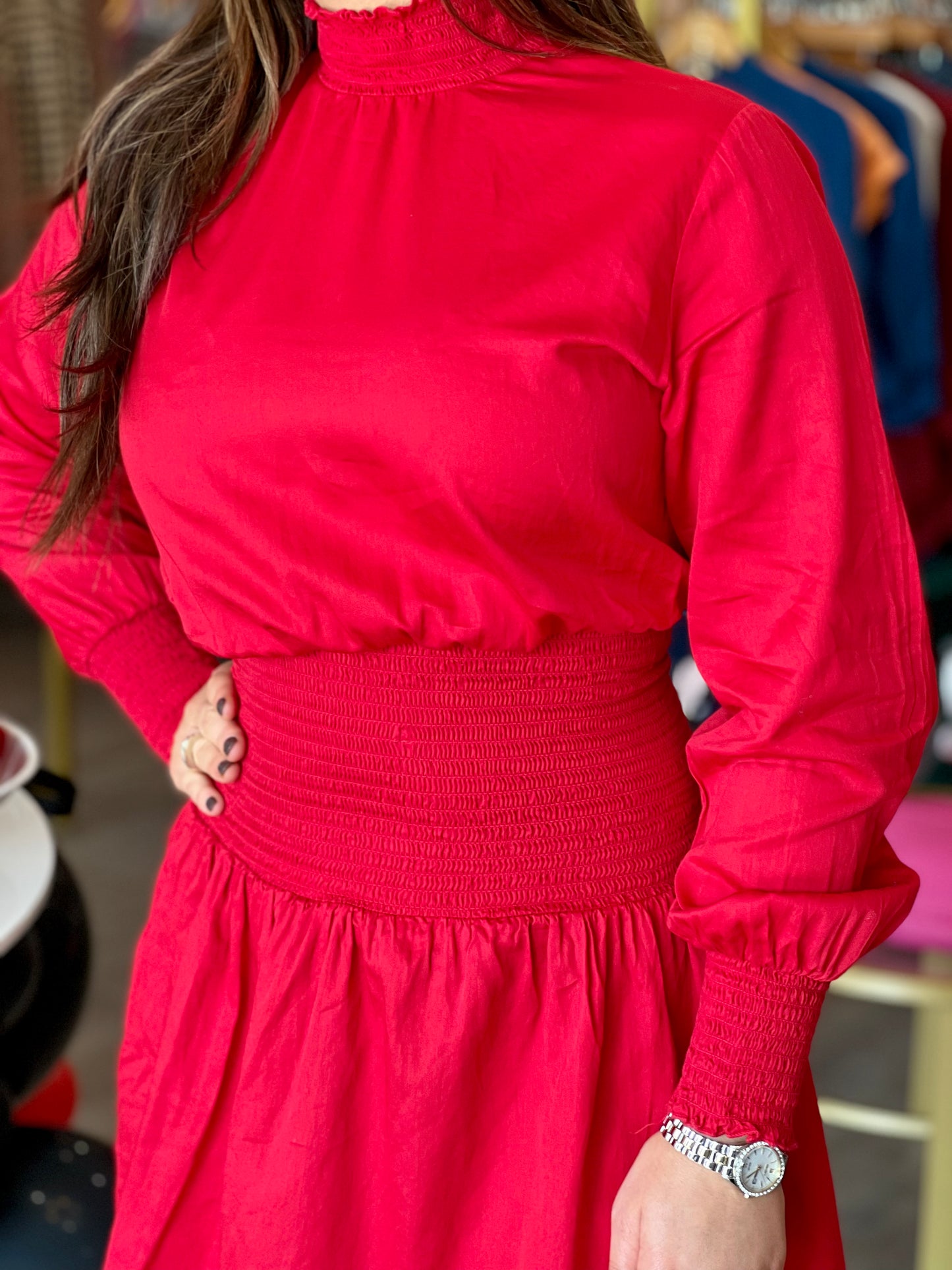 Simone Dress in Redm