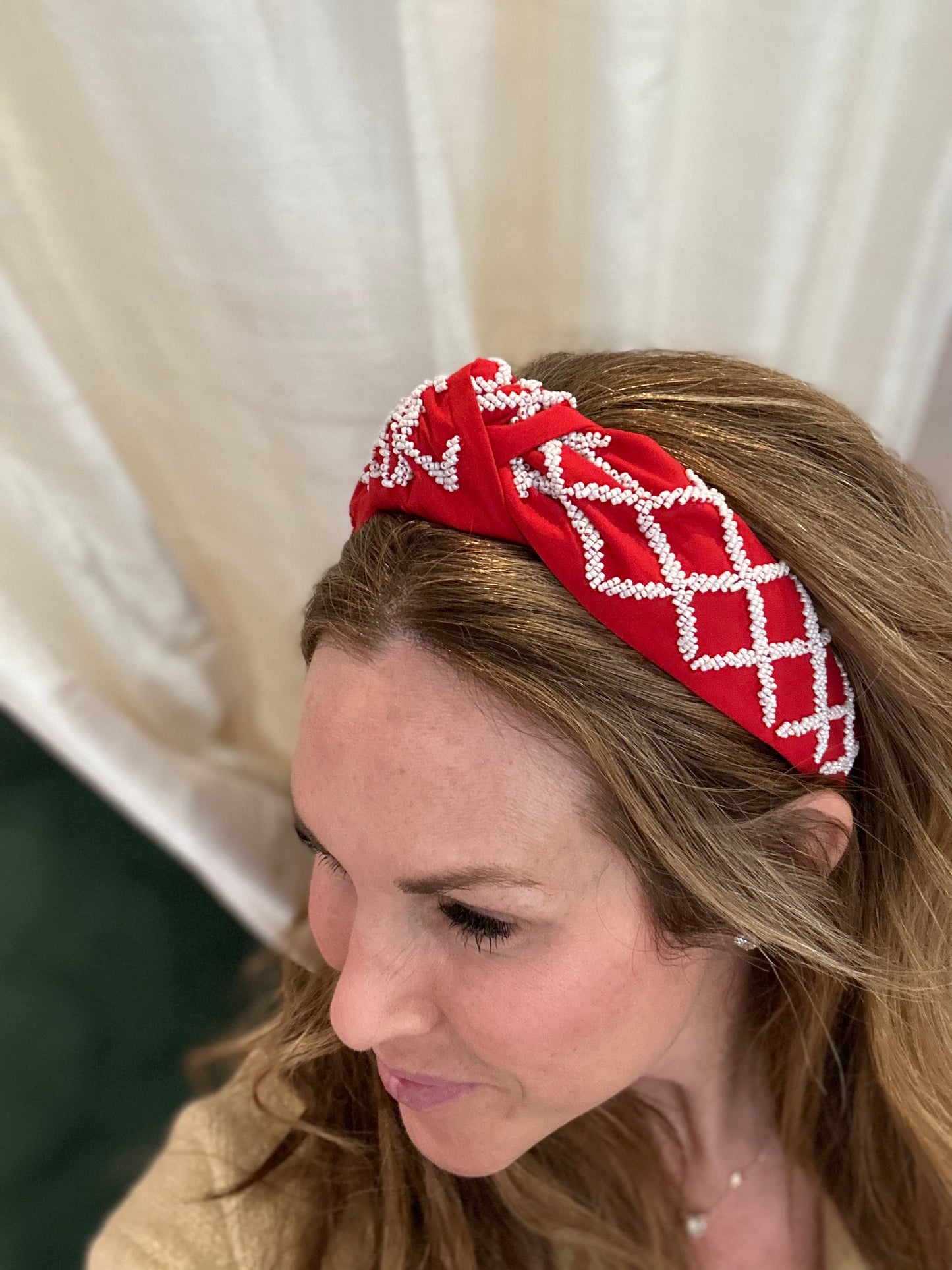 Game Day Headband - Red and White