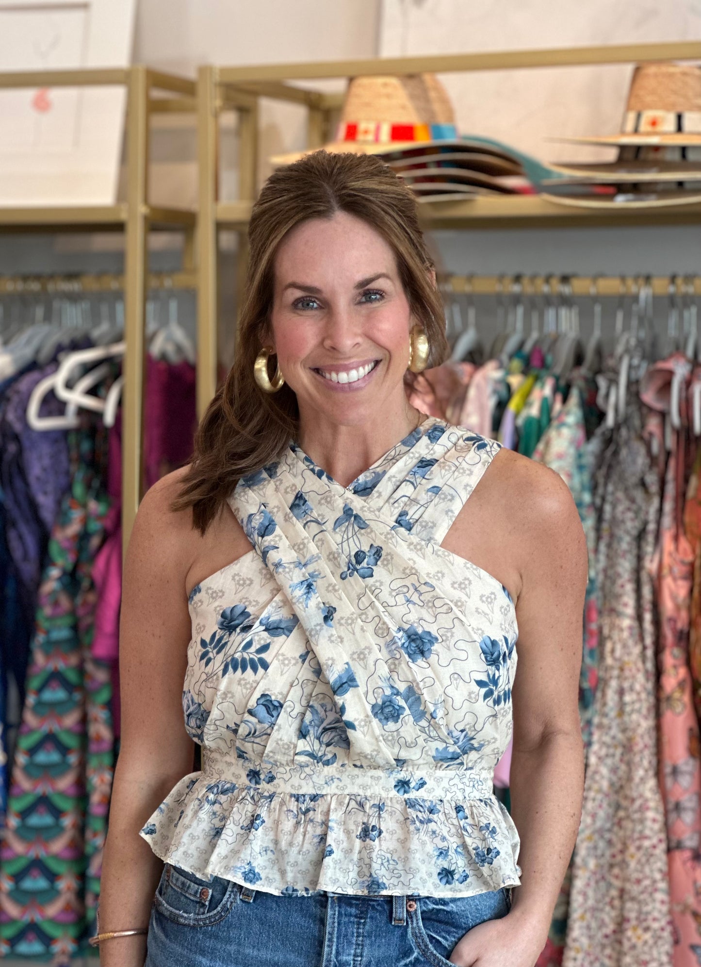 Colleen Blouse in Royal Garden
