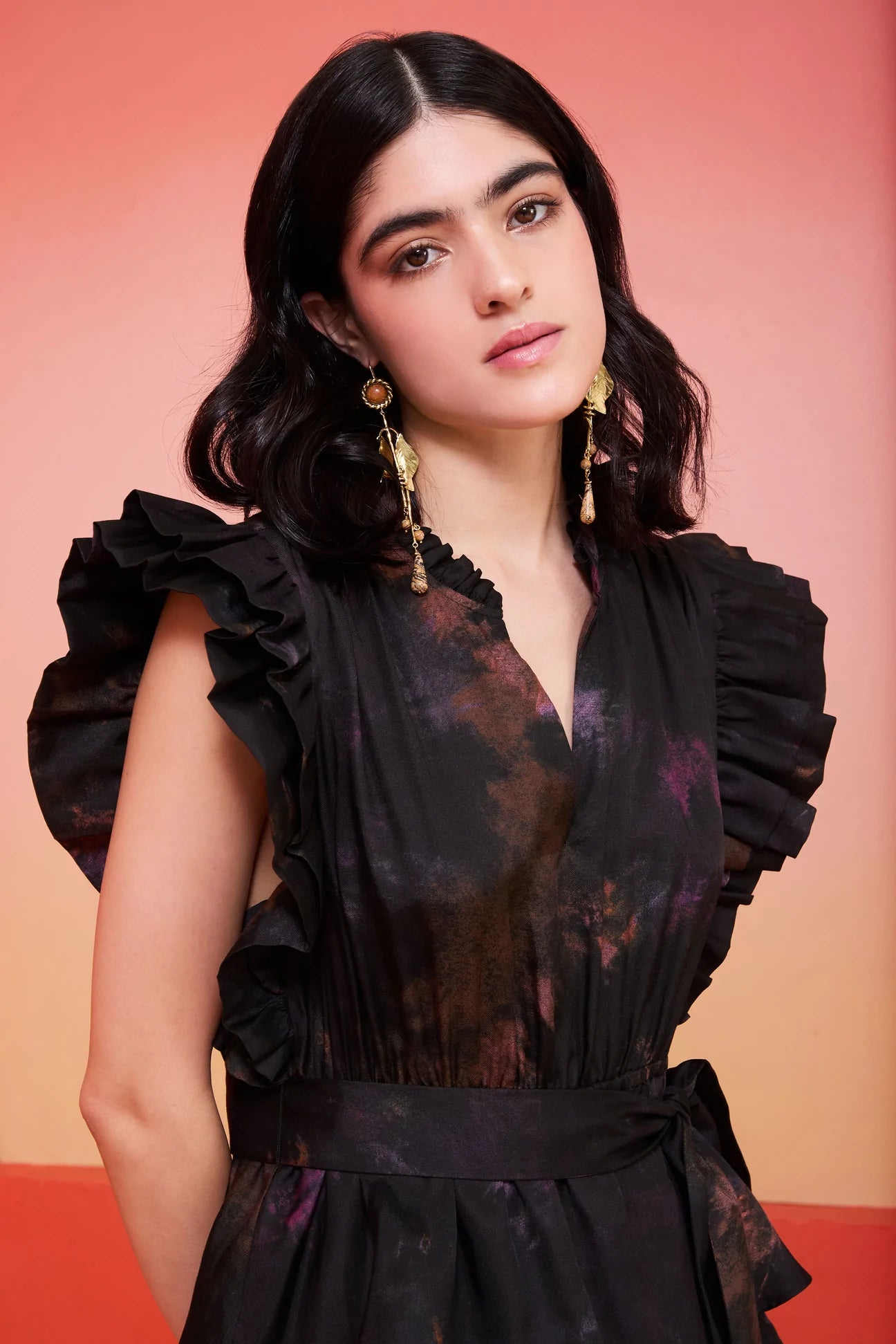 Emery Midi Dress in Moon Dye