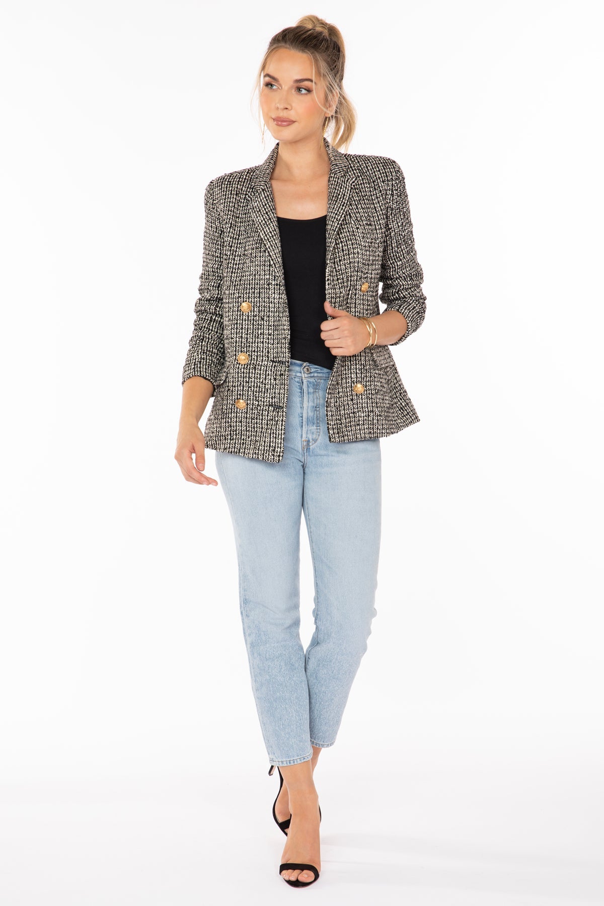 Cavalli Blazer in Metallic Tweed