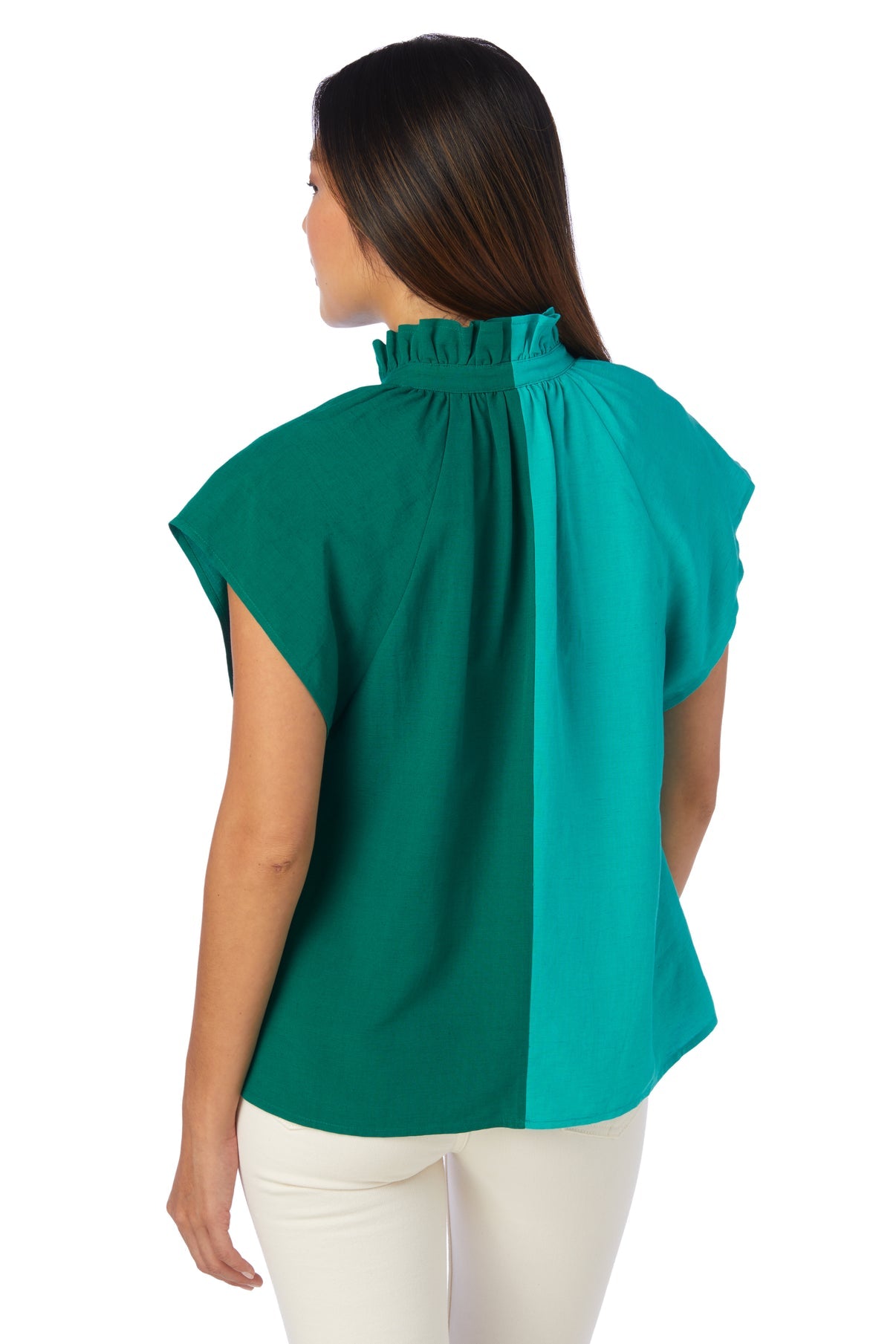 Billie Blouse in Turquoise/Teal