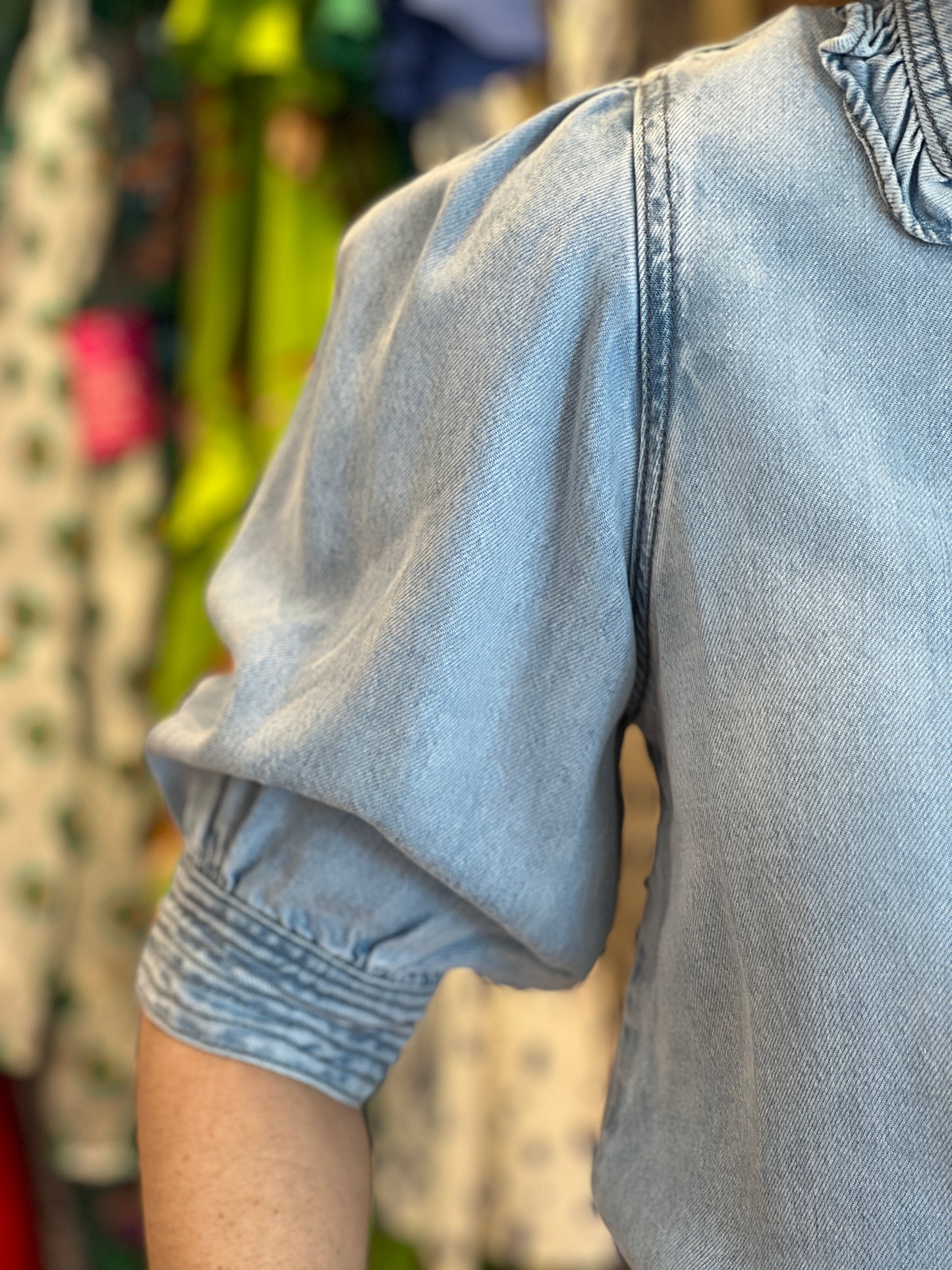 Liette Blouse in Denim