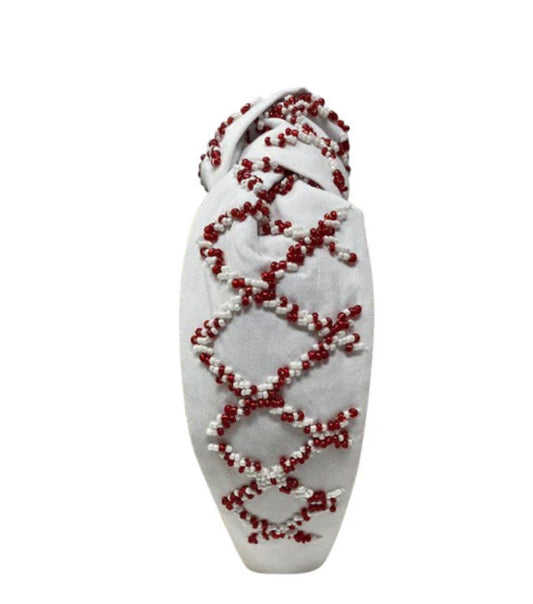 White and Red Sprinkle Headband