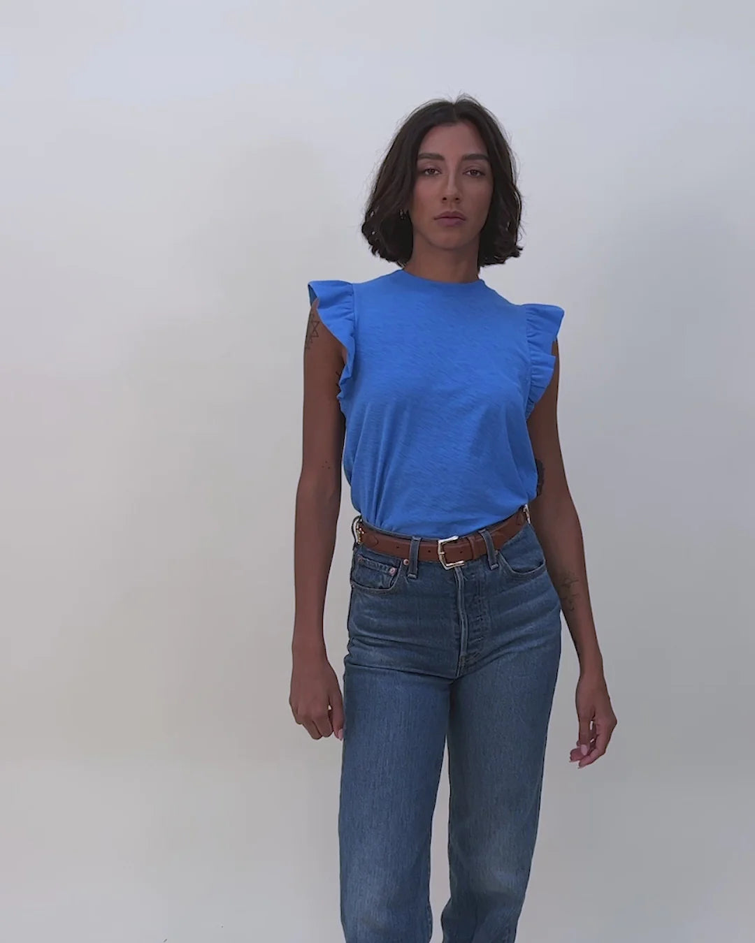 Paulette Tank in Lapis
