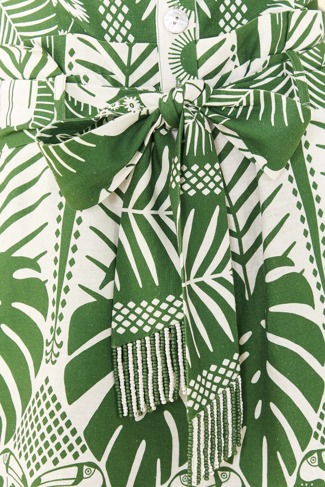 Macaw Elegance Off White Romper