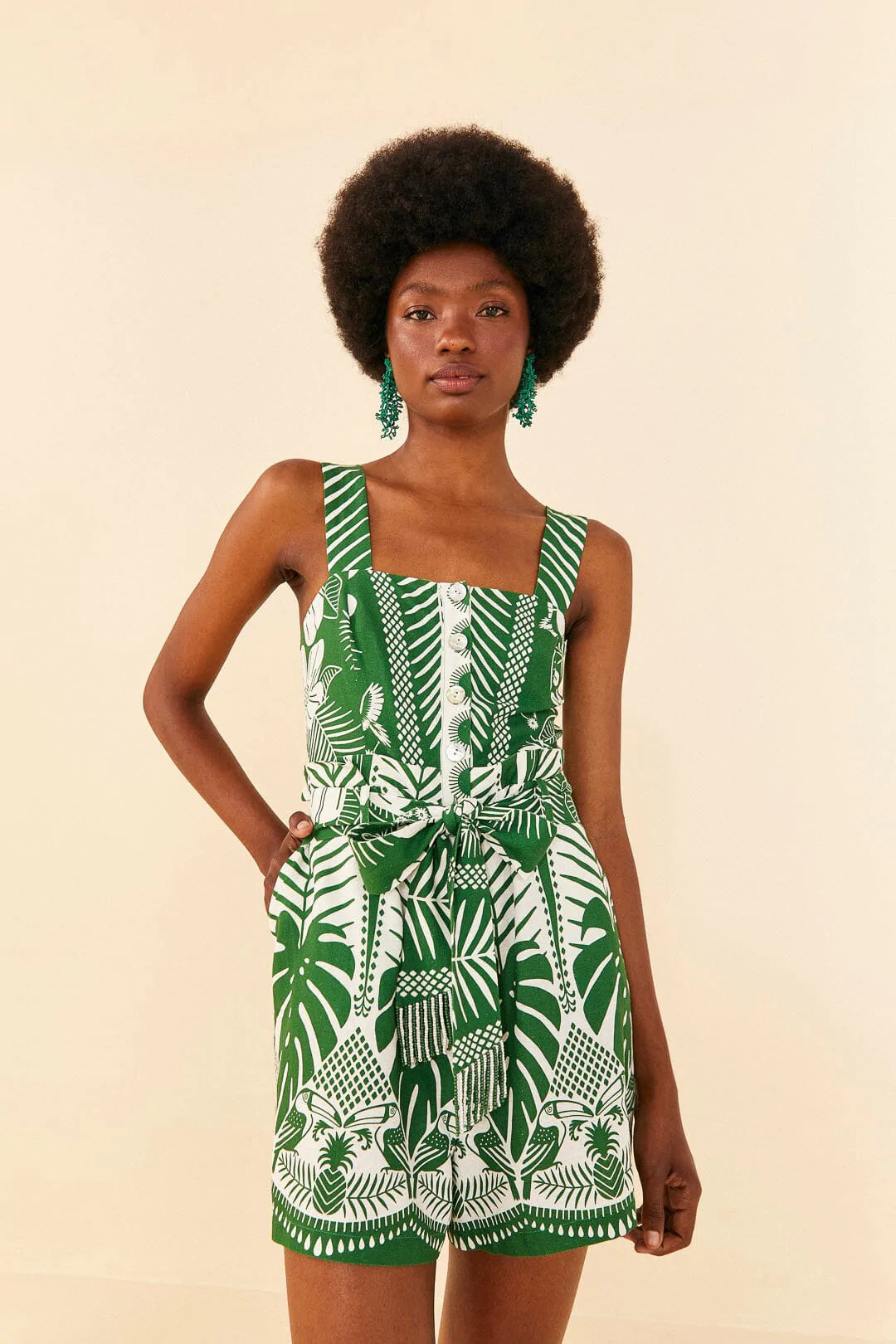 Macaw Elegance Off White Romper