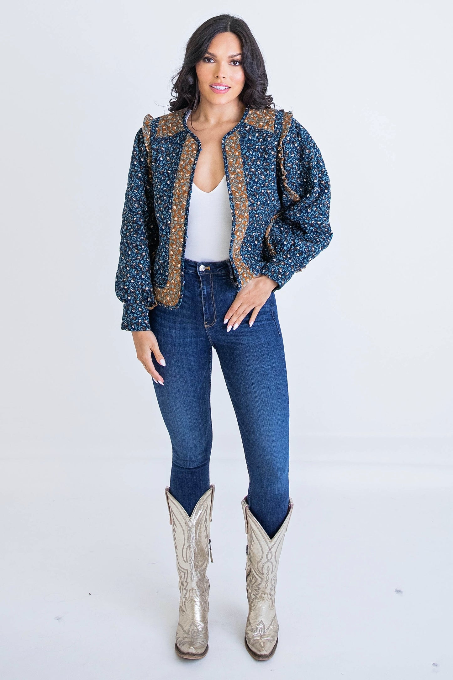 Floral Cord Jacket